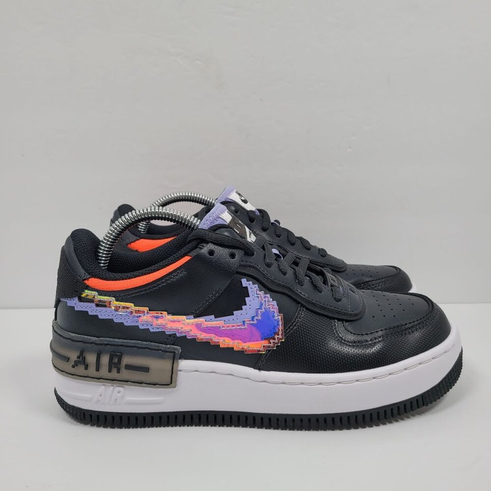 Nike AF1 Shadow Se Pixel Swoosh Women's Black Shoes CV8480-001 US Size 7.5